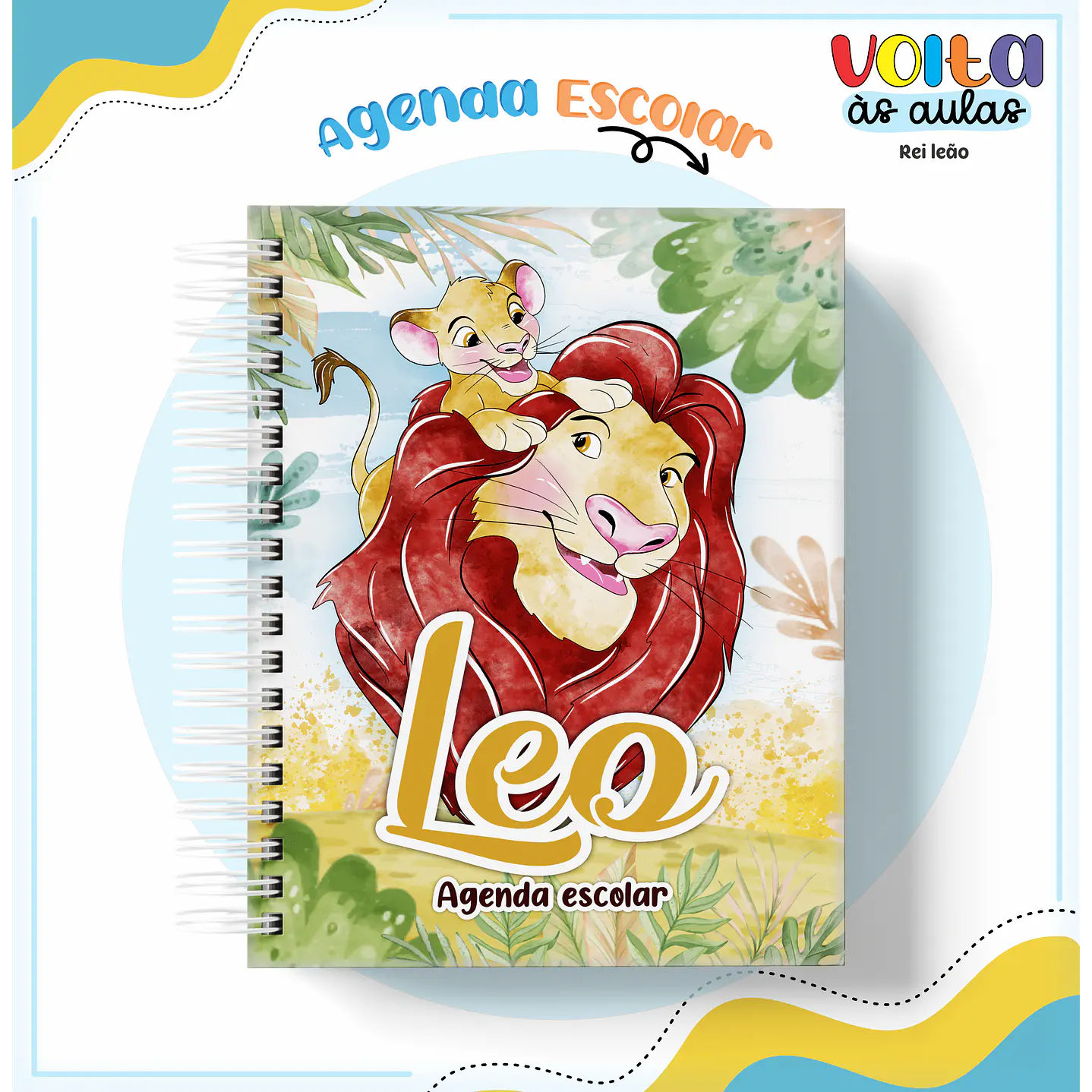 Kit Digital Encadernação O Rei Leão - Volta às Aulas 4