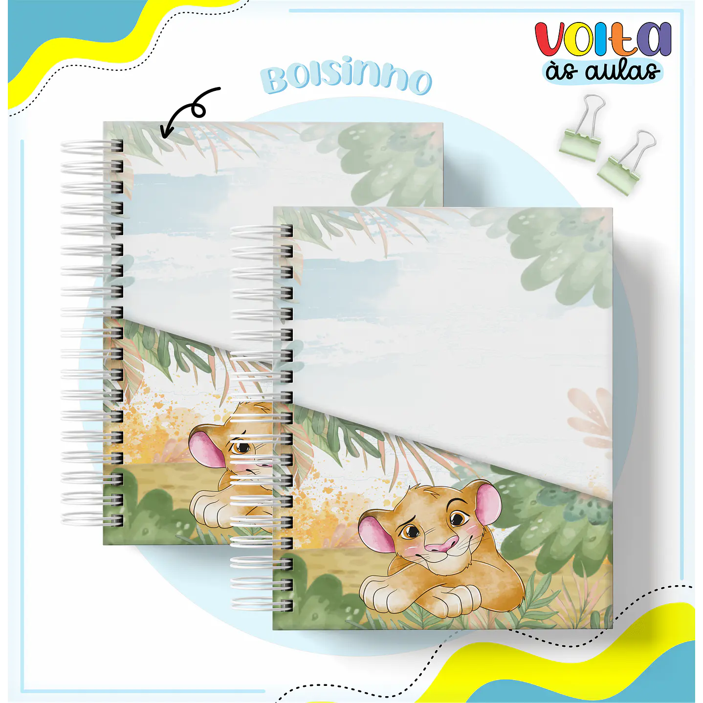 Kit Digital Encadernação O Rei Leão - Volta às Aulas 6