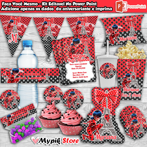 Kit digital de Ladbug milagroso editable e imprimible