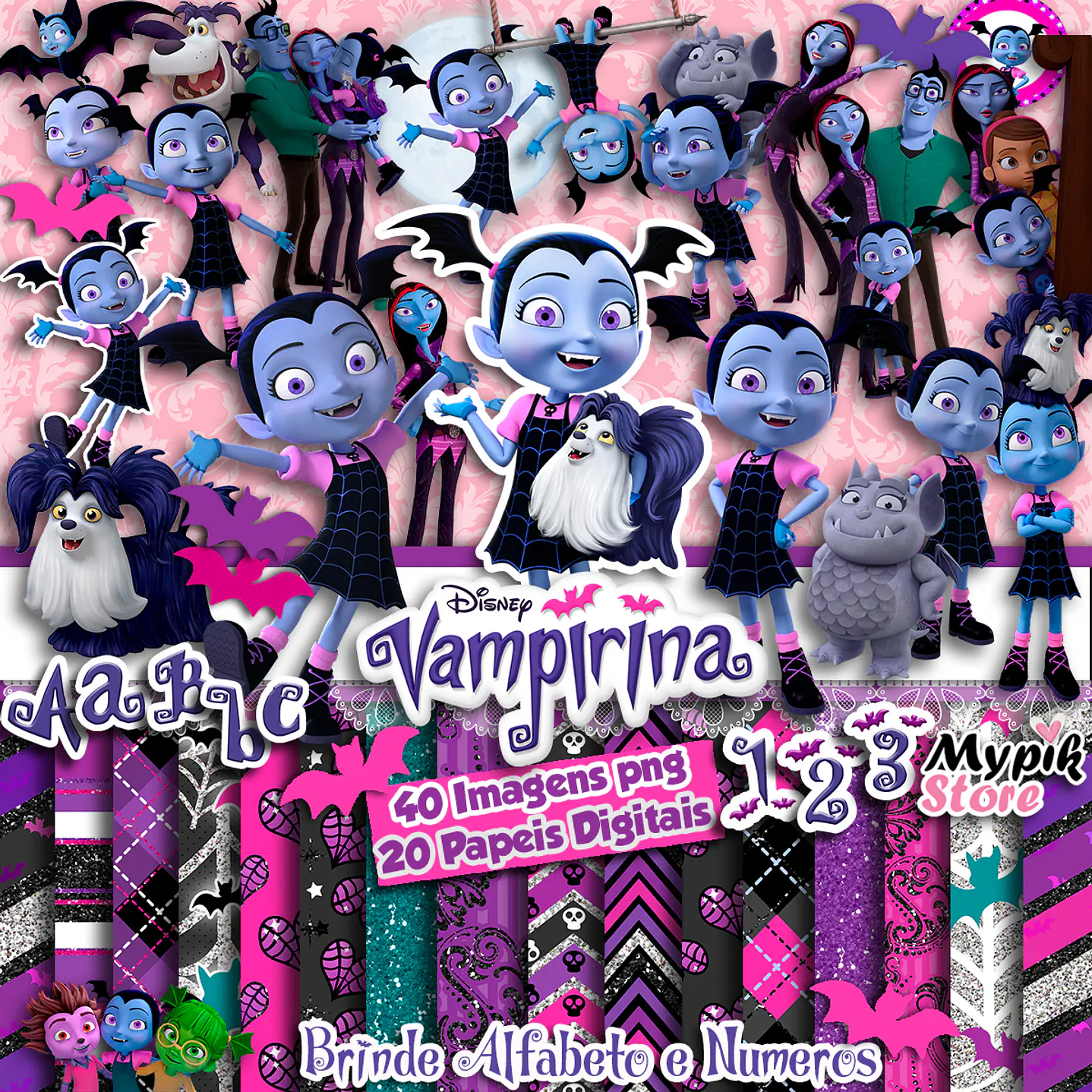 Super Kit Digital Vampirine Digital Imágenes y Papeles 1