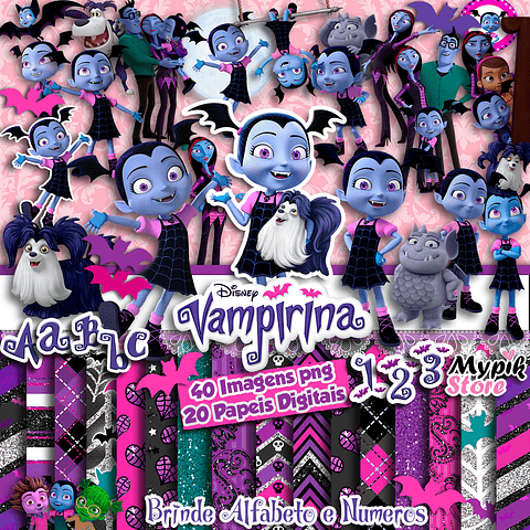 Super Kit Digital Vampirine Digital Imágenes y Papeles