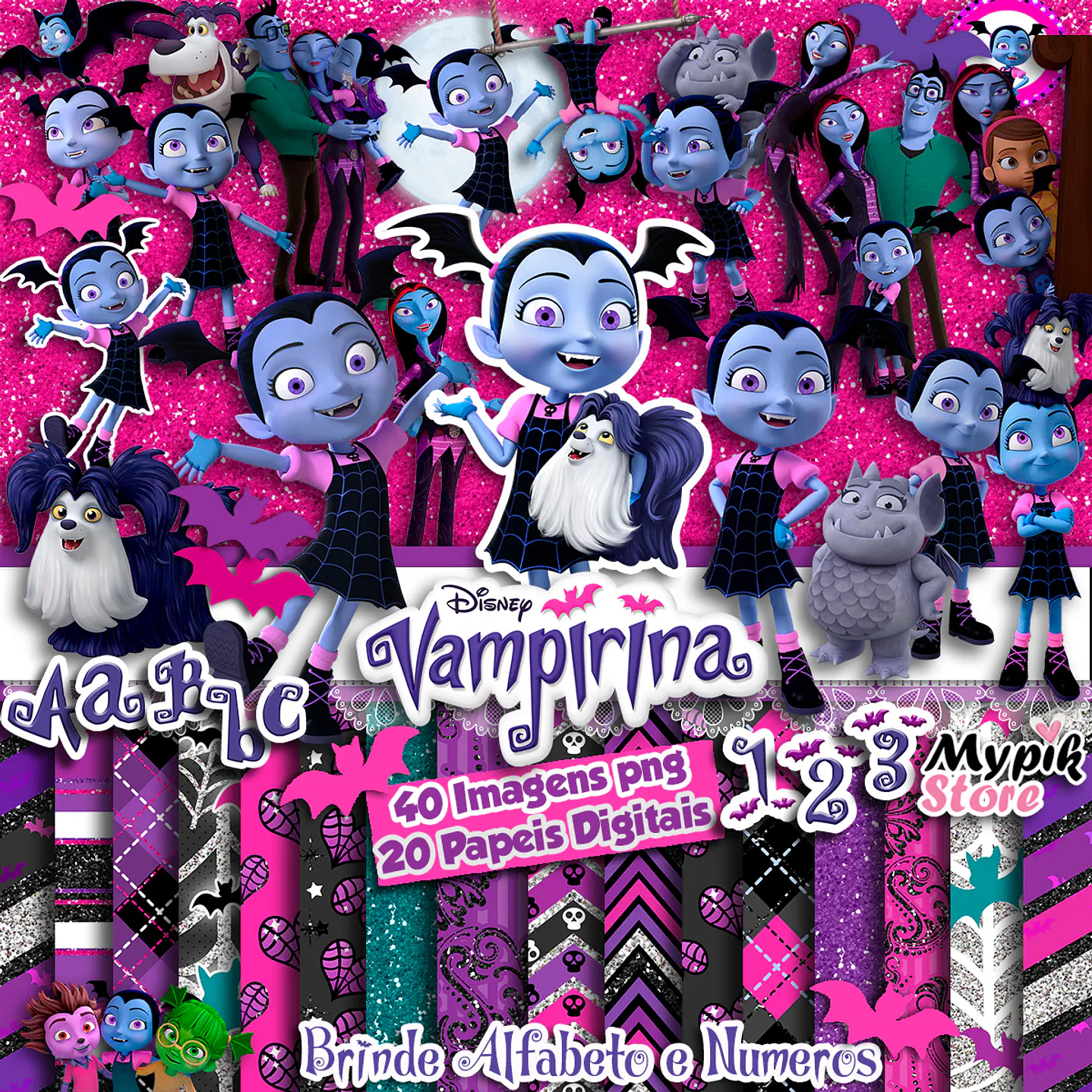 Super Kit Digital Vampirine Digital Imágenes y Papeles 2
