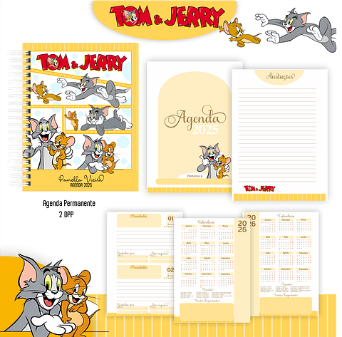 Pack encadernação Tom e Jerry Completo - Volta ás Aulas 