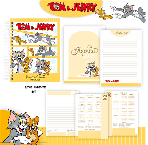 Pack encadernação Tom e Jerry Completo - Volta ás Aulas 
