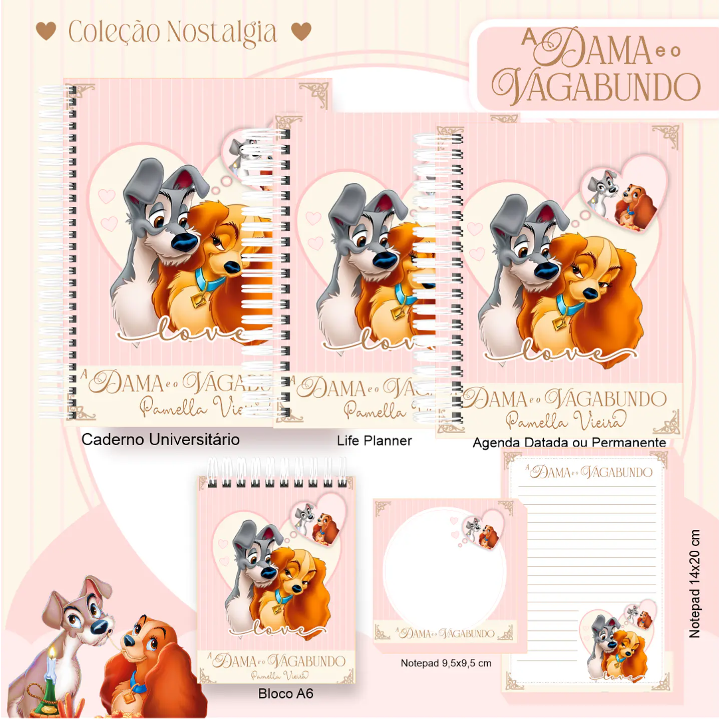 Pack Encadernação A Dama e Vagabundo Completo - Volta ás Aulas  1