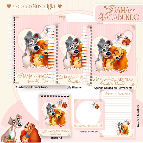 Pack Encadernação A Dama e Vagabundo Completo - Volta ás Aulas 