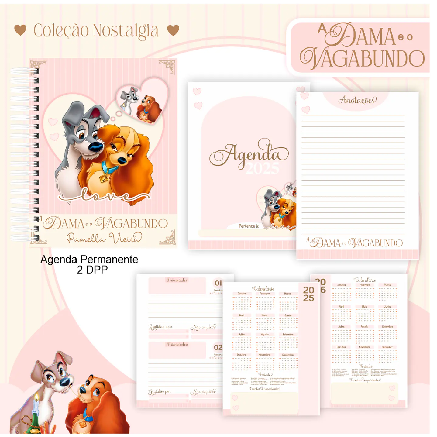 Pack Encadernação A Dama e Vagabundo Completo - Volta ás Aulas  3