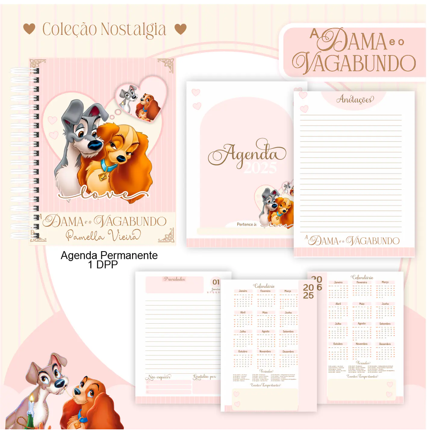 Pack Encadernação A Dama e Vagabundo Completo - Volta ás Aulas  4