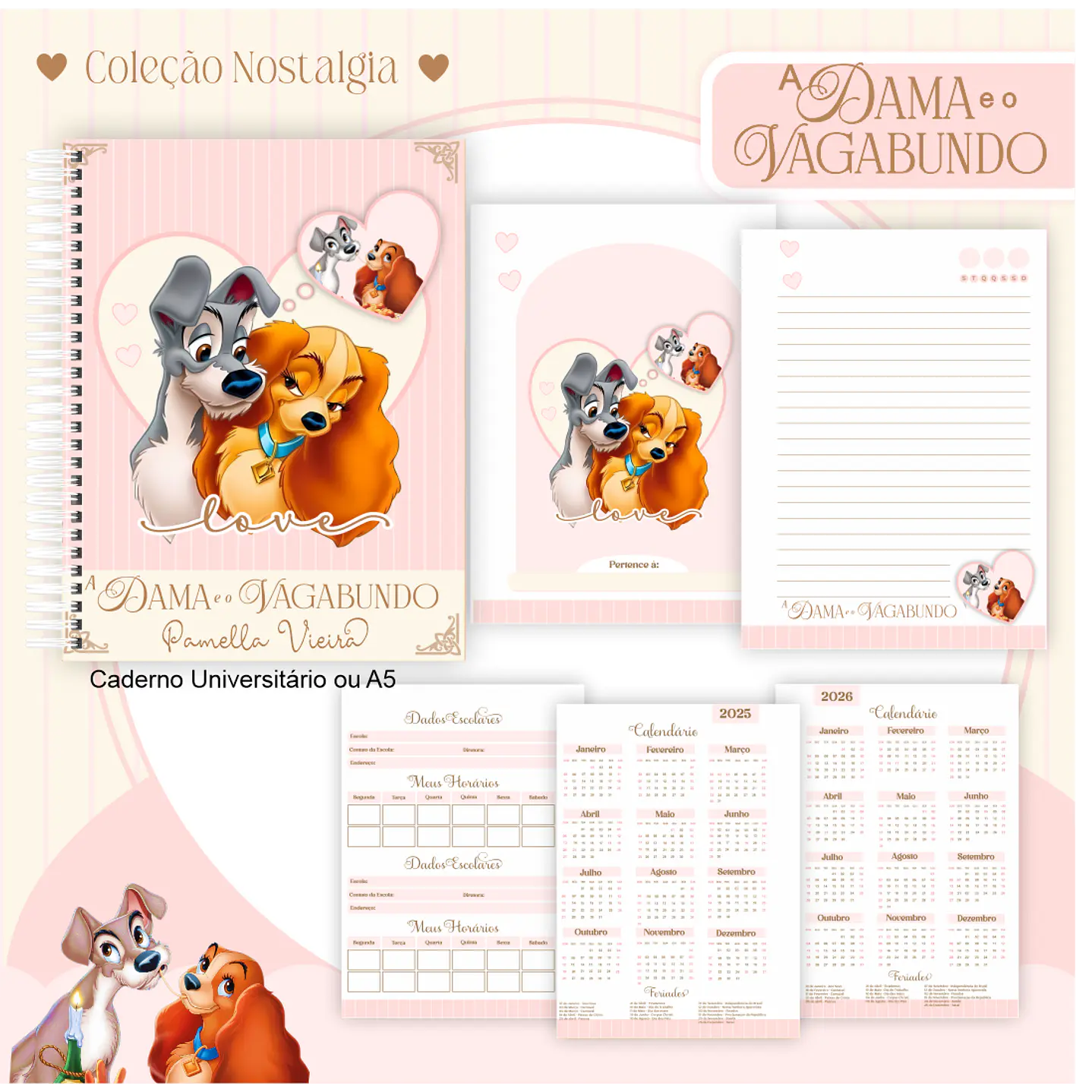 Pack Encadernação A Dama e Vagabundo Completo - Volta ás Aulas  5