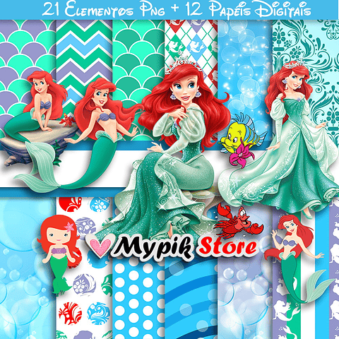 Kit digital Sirenita - Colección Ariel