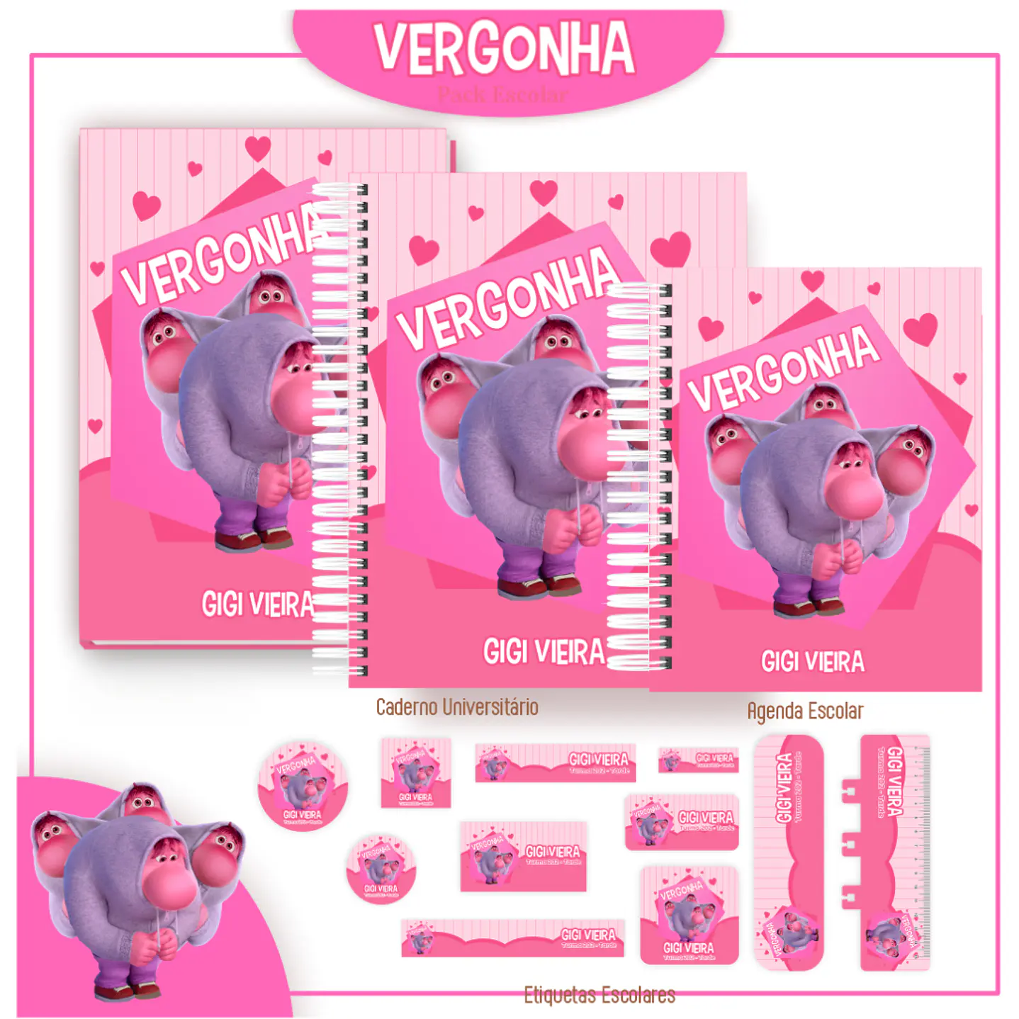 Pack Kit Digital Encadernação Divertida Mente 2 Voltas ás Aulas  10