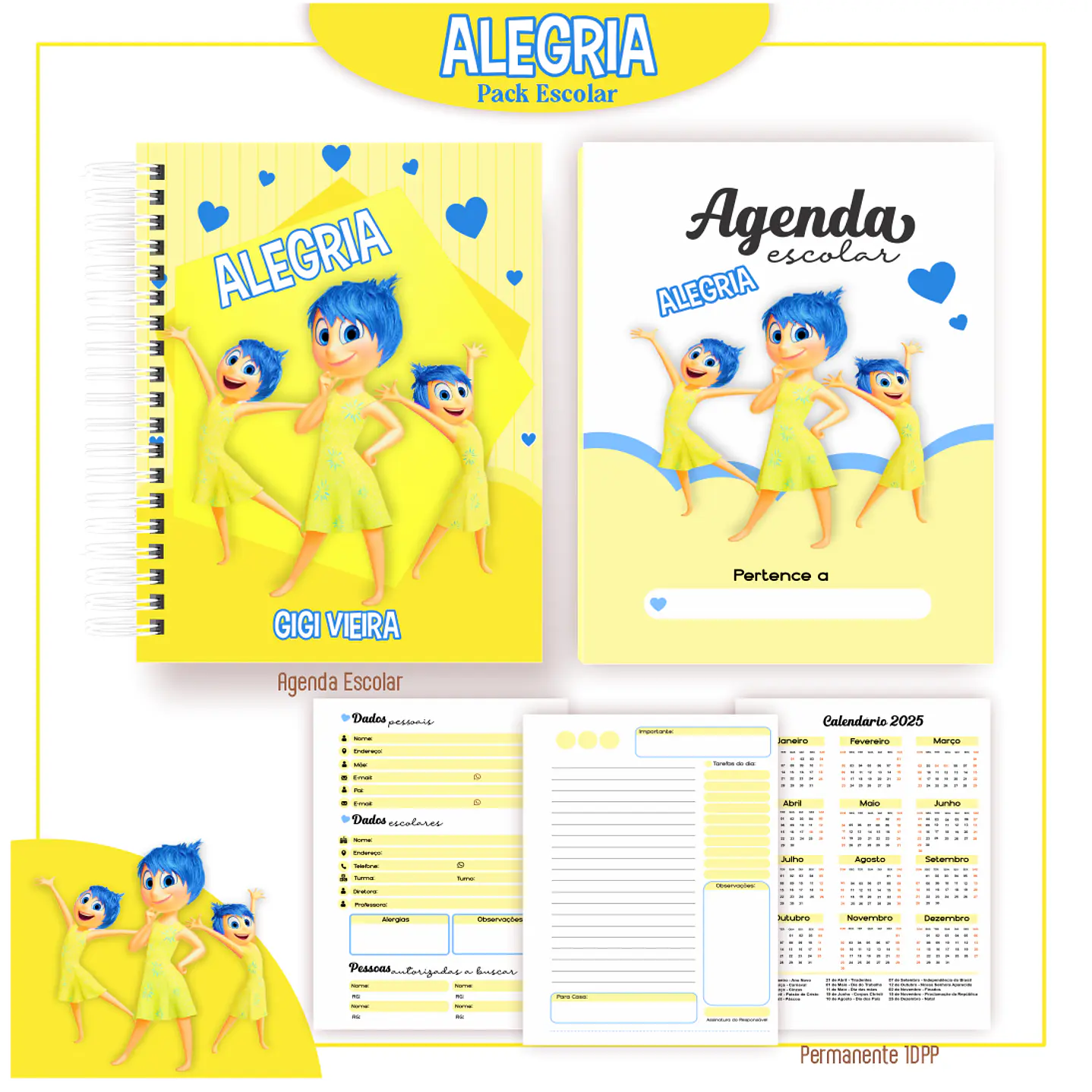 Pack Kit Digital Encadernação Divertida Mente 2 Voltas ás Aulas  28
