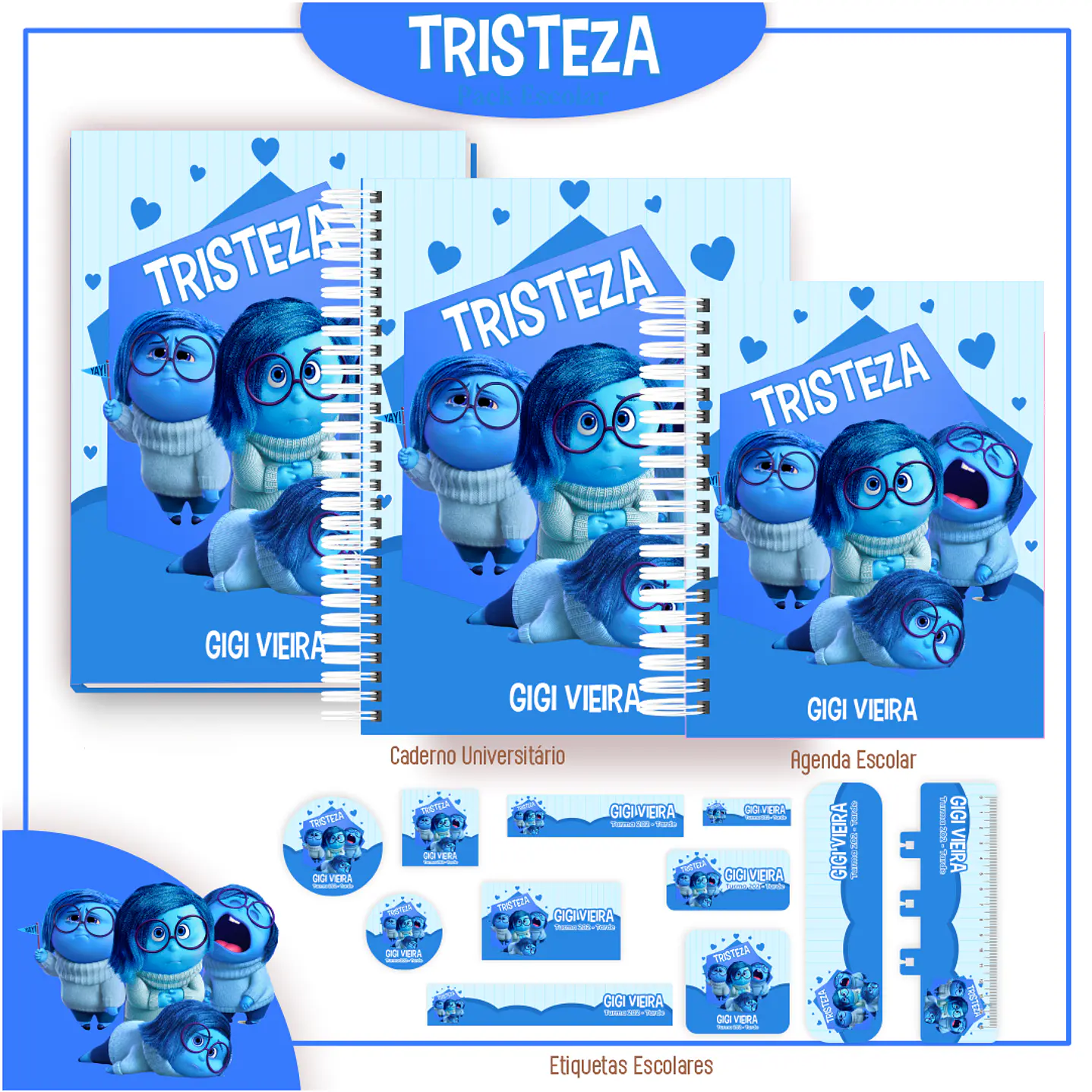 Pack Kit Digital Encadernação Divertida Mente 2 Voltas ás Aulas  32