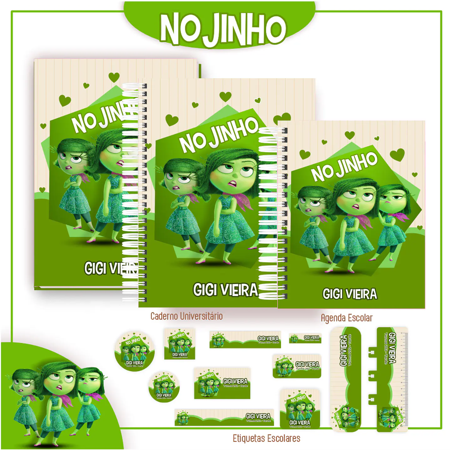 Pack Kit Digital Encadernação Divertida Mente 2 Voltas ás Aulas  43