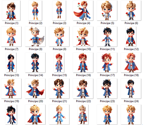 Kit Digital O Pequeno Príncipe 3D Imagens PNG e Fundos 