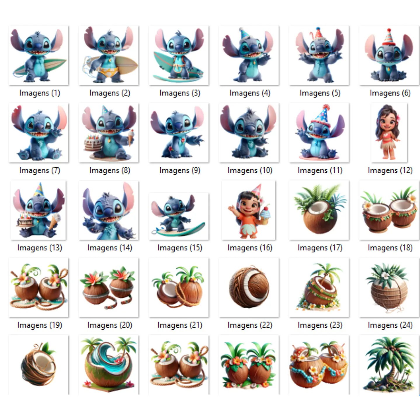 Kit Digital Lilo e Stitch Imagens PNG 3