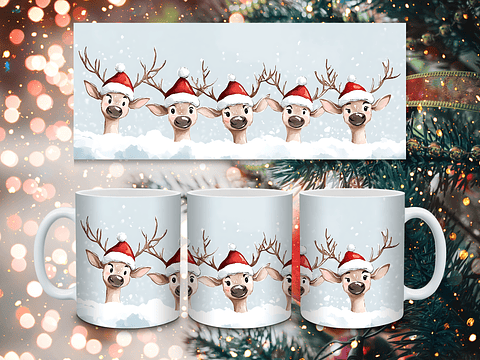 42 Artes Prontas Canecas Natal Aquarela 