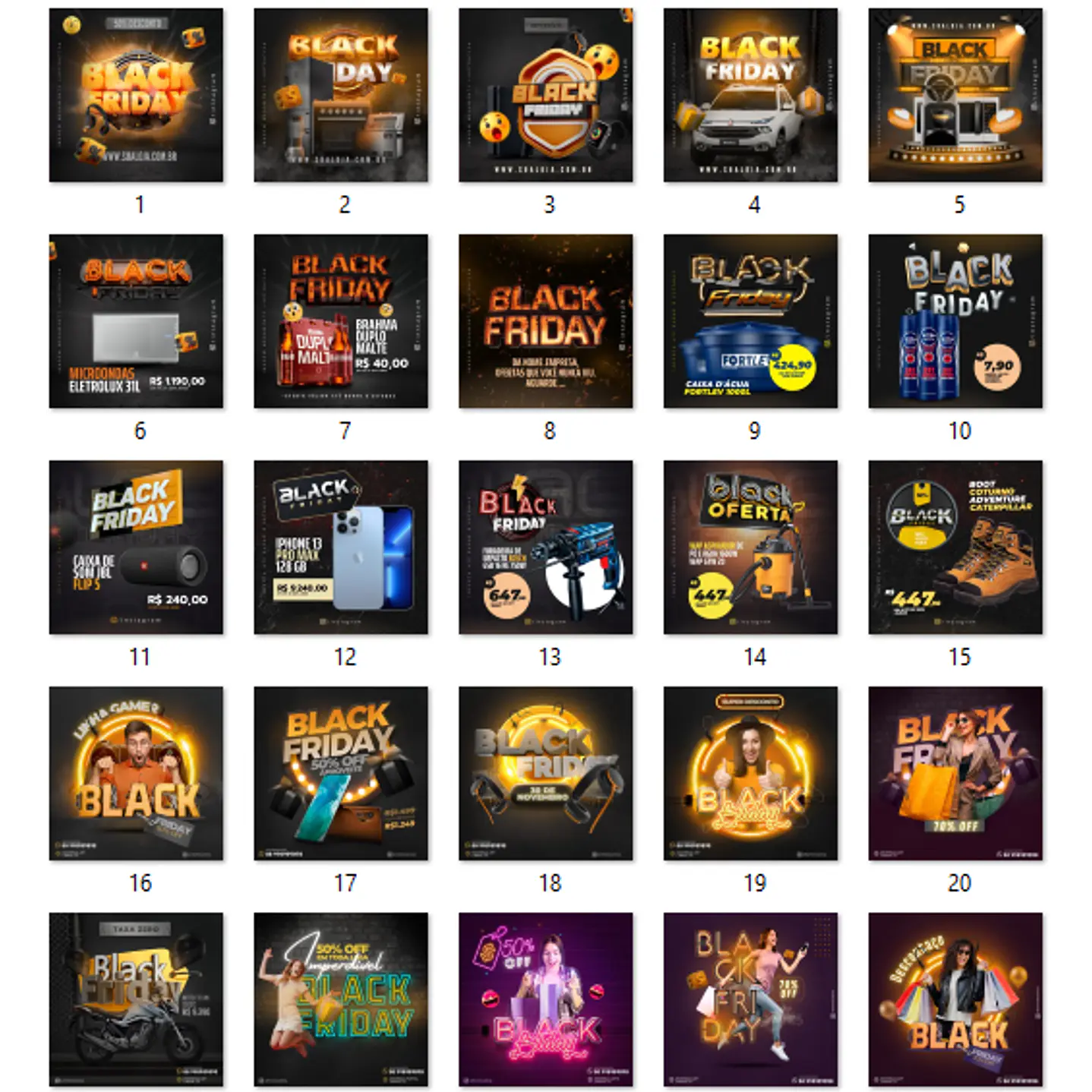 80 Artes Black Friday Editáveis com Canva 3