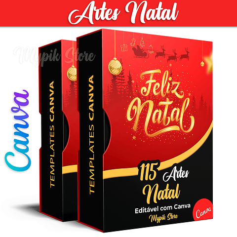 115 Artes Natal Editáveis com Canva