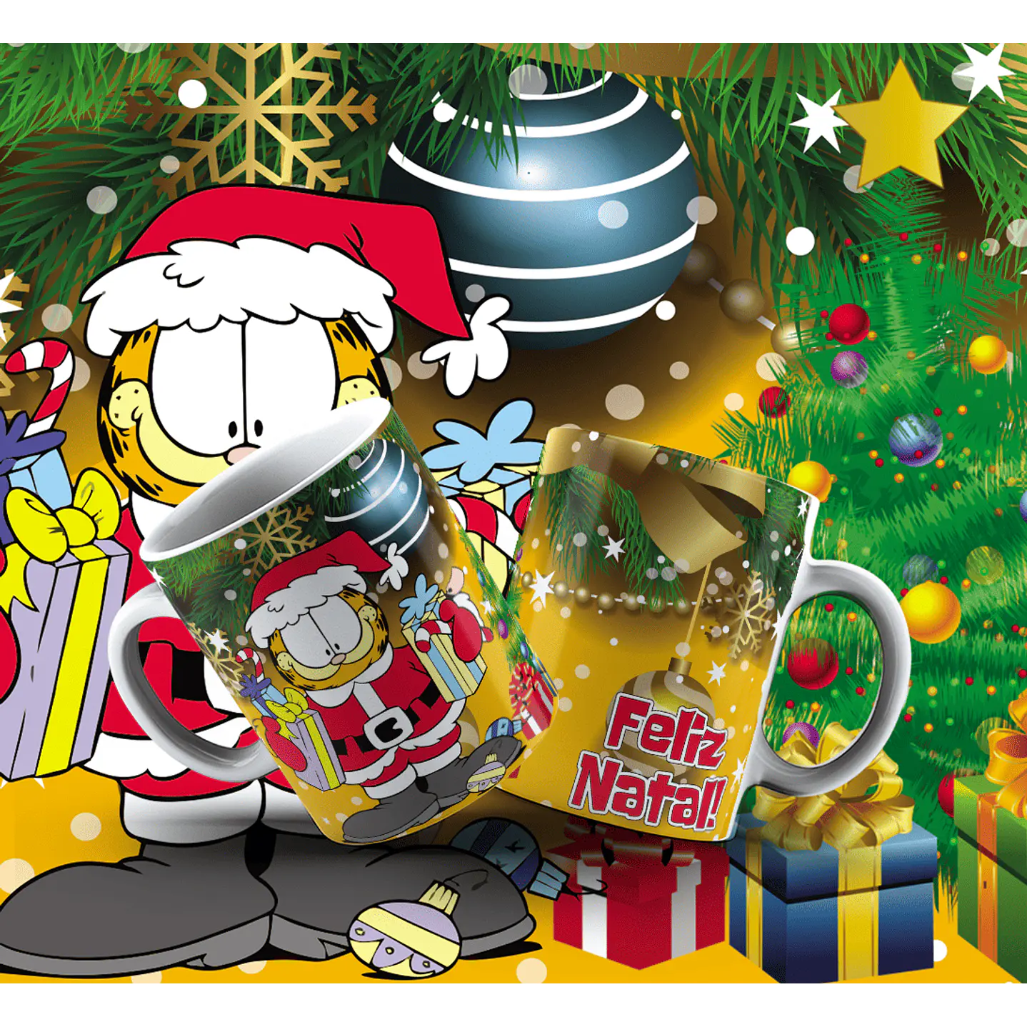 Kit Digital Artes Canecas Natal Personagens  2