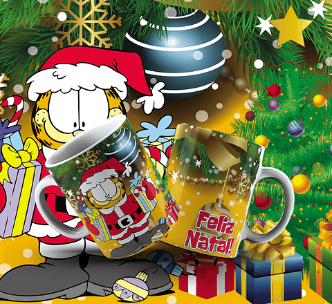 Kit Digital Artes Canecas Natal Personagens 