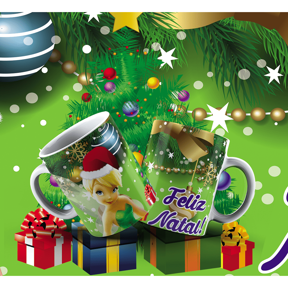 Kit Digital Artes Canecas Natal Personagens 