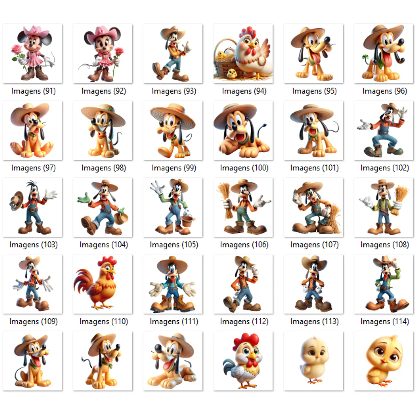 Kit Digital Turma do Mickey Fazendeiro PNG  5