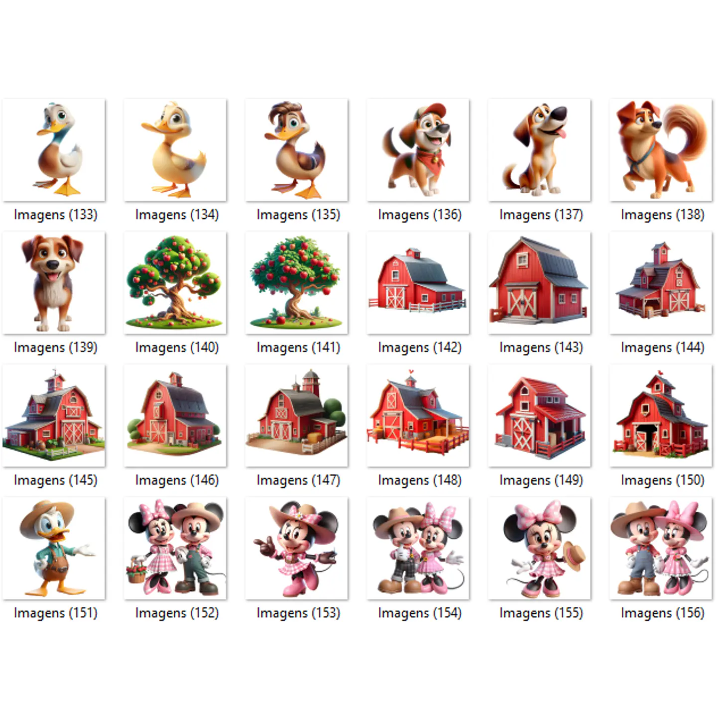 Kit Digital Turma do Mickey Fazendeiro PNG  7