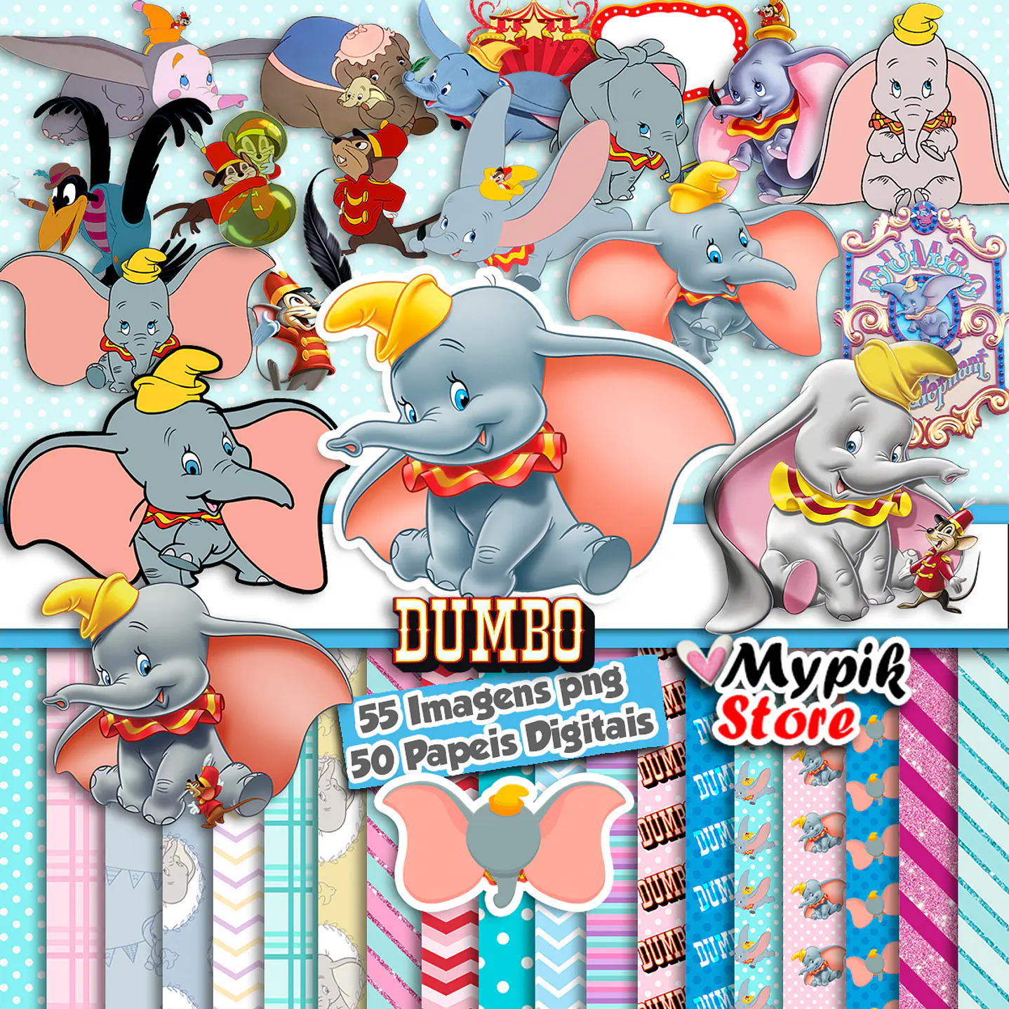 Super Kit Digital Dumbo png imágenes y documentos digitales 1