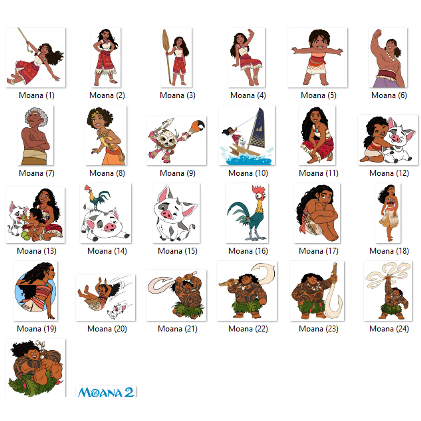 Kit Digital Moana 2 - Imagens Vetorizadas PNG e SVG  2