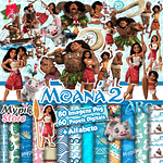 Kit Digital Moana 2 Imagens PNG