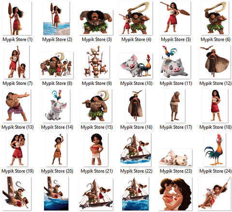 Kit Digital Moana 2 Imagens PNG