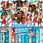 Kit Digital Moana 2 Imagens PNG