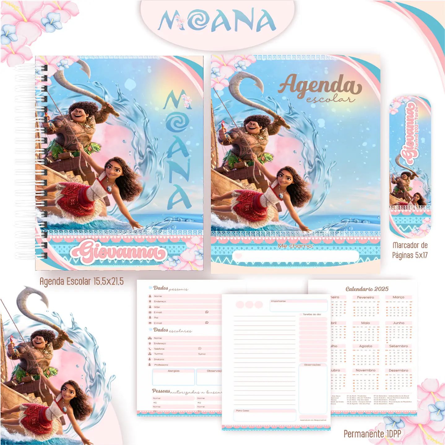 Kit Digital Encadernação Moana 2 - Completo 5