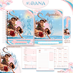 Kit Digital Encadernação Moana 2 - Completo