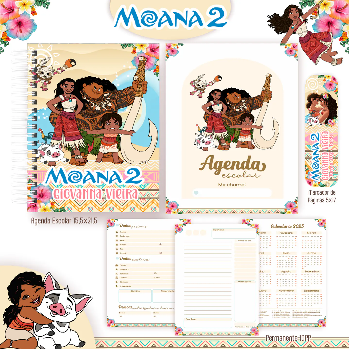 Kit Digital Encadernação Moana 2 - Completo  4
