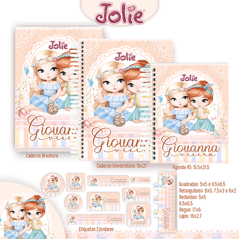 Kit Digital Encadernação Jolie - Completo 