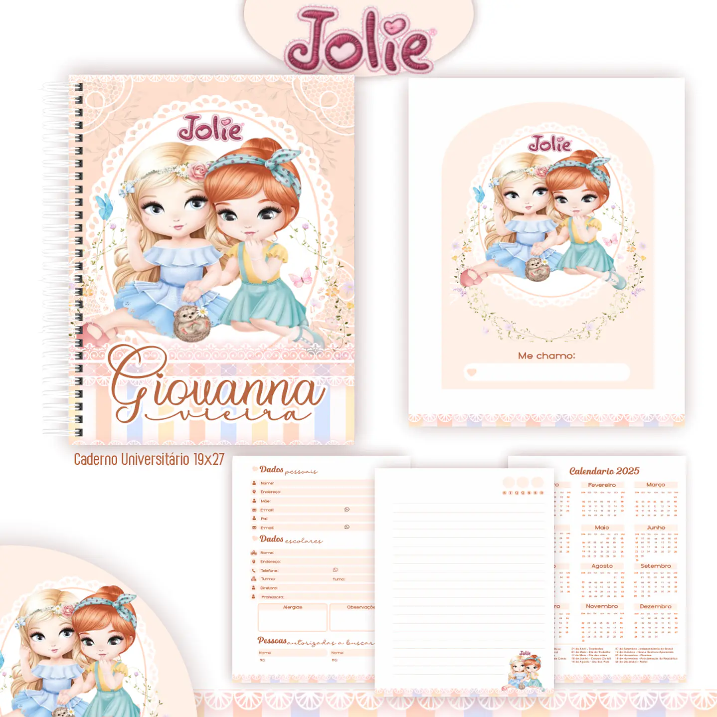 Kit Digital Encadernação Jolie - Completo  4