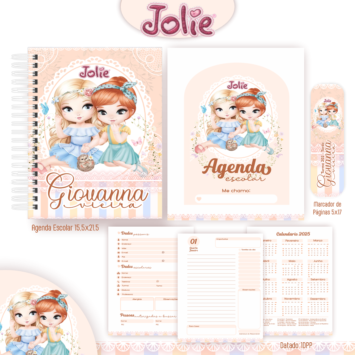 Kit Digital Encadernação Jolie - Completo  6