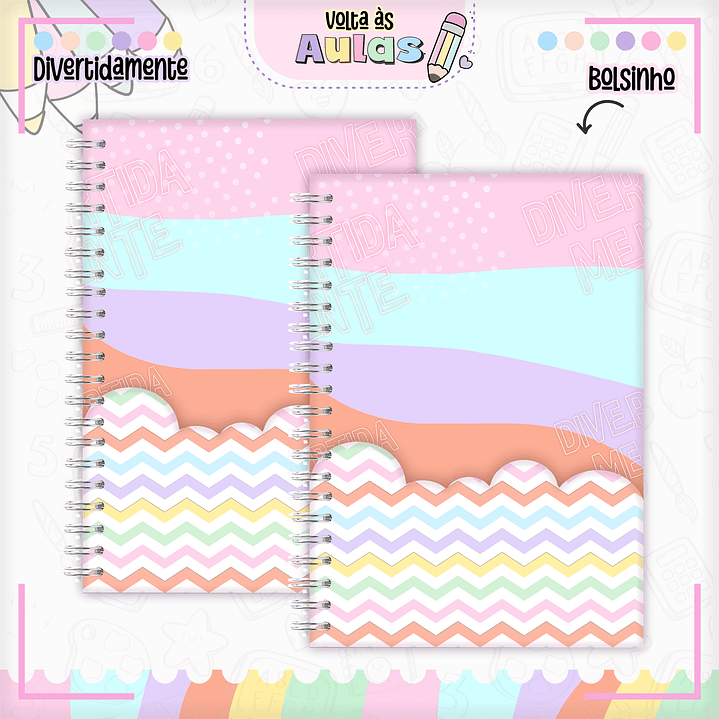 Kit Digital Encadernação Divertida Mente Menina - Volta às Aulas  8