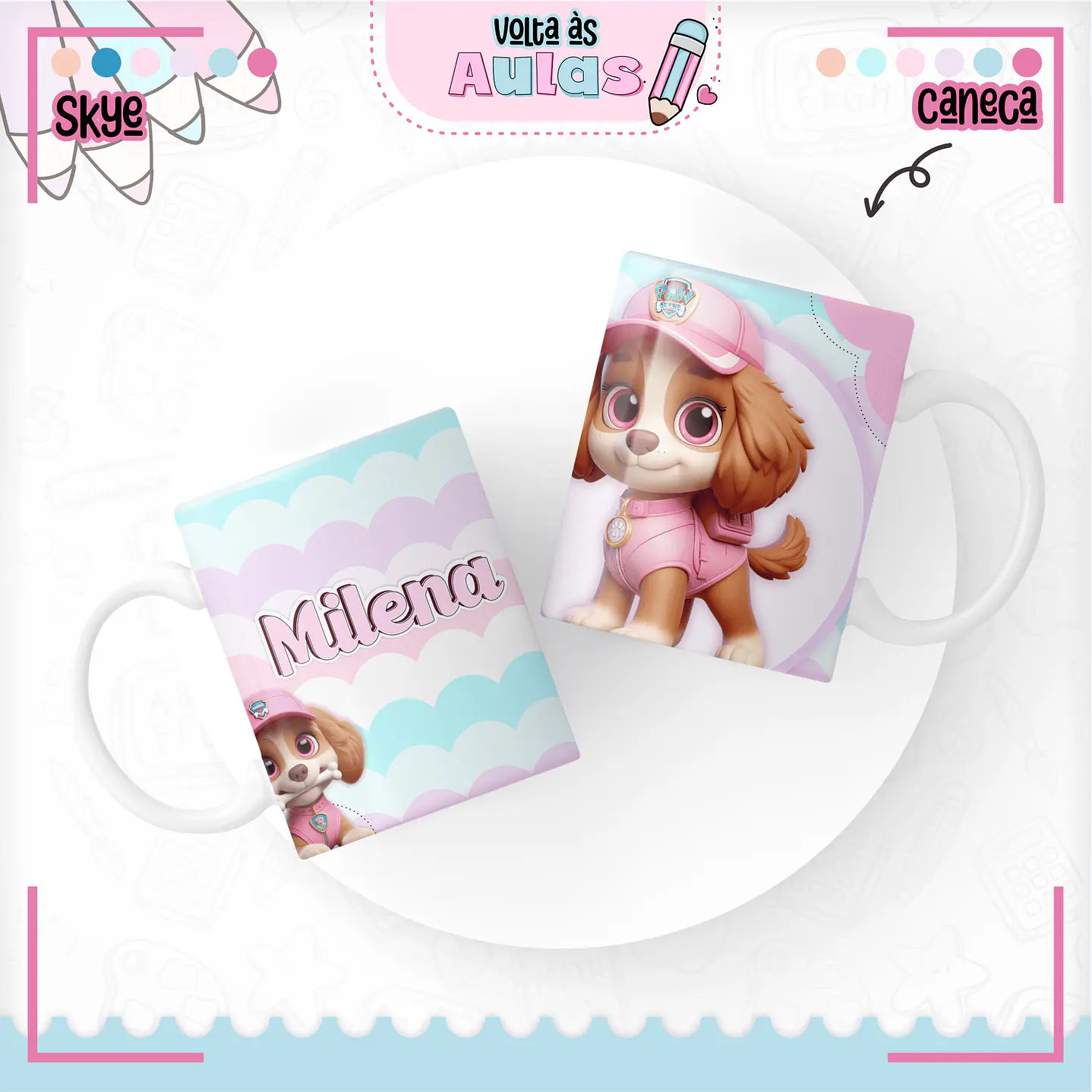Kit Digital Encadernação Skye - Volta às Aulas 10