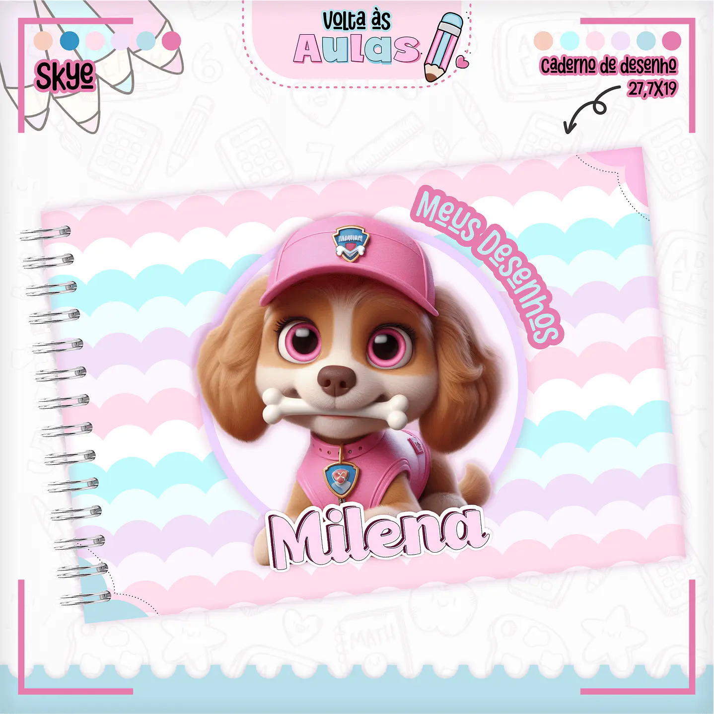 Kit Digital Encadernação Skye - Volta às Aulas 13