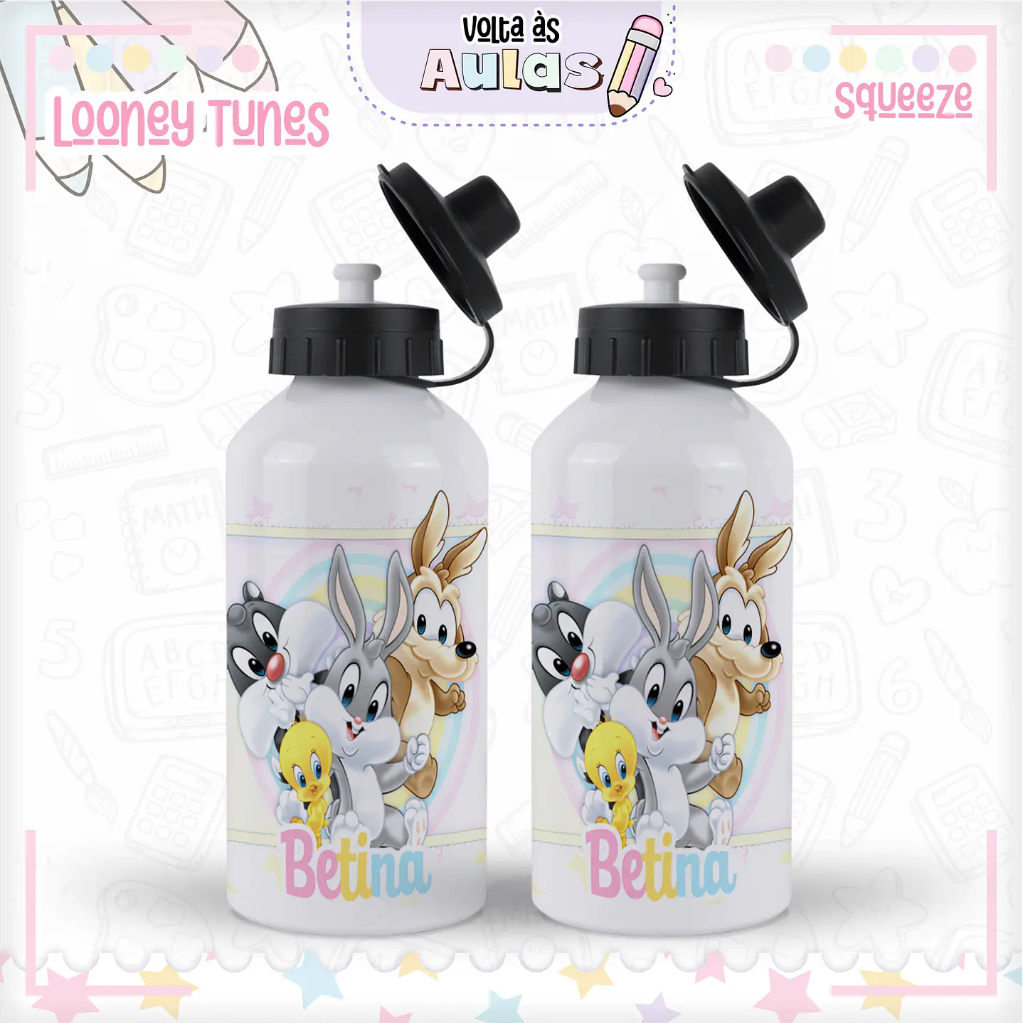 Kit Digital Encadernação Looney Tunes - Volta às Aulas  12