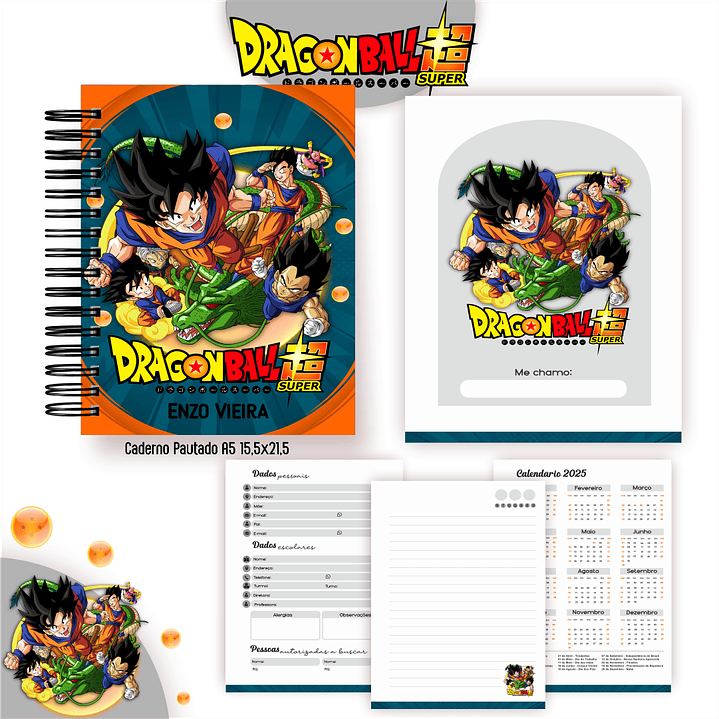 Kit Digital Encadernação Dragon Ball Super - Completo  3