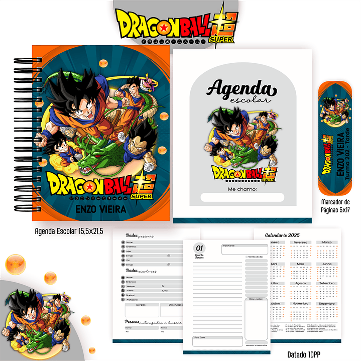 Kit Digital Encadernação Dragon Ball Super - Completo  7