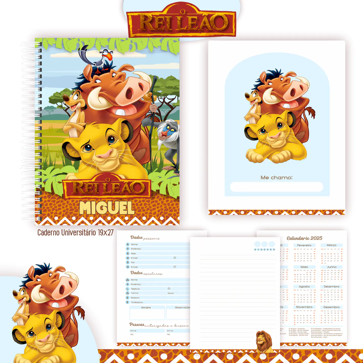 Kit Digital Encadernação Rei Leão - Completo  5