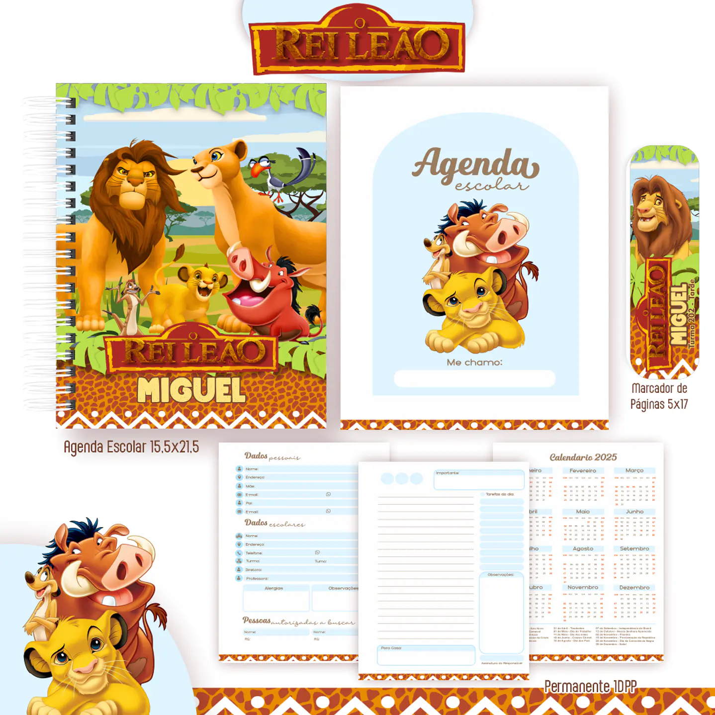 Kit Digital Encadernação Rei Leão - Completo  6