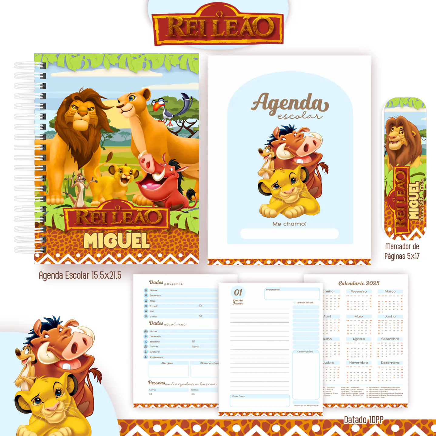 Kit Digital Encadernação Rei Leão - Completo  7