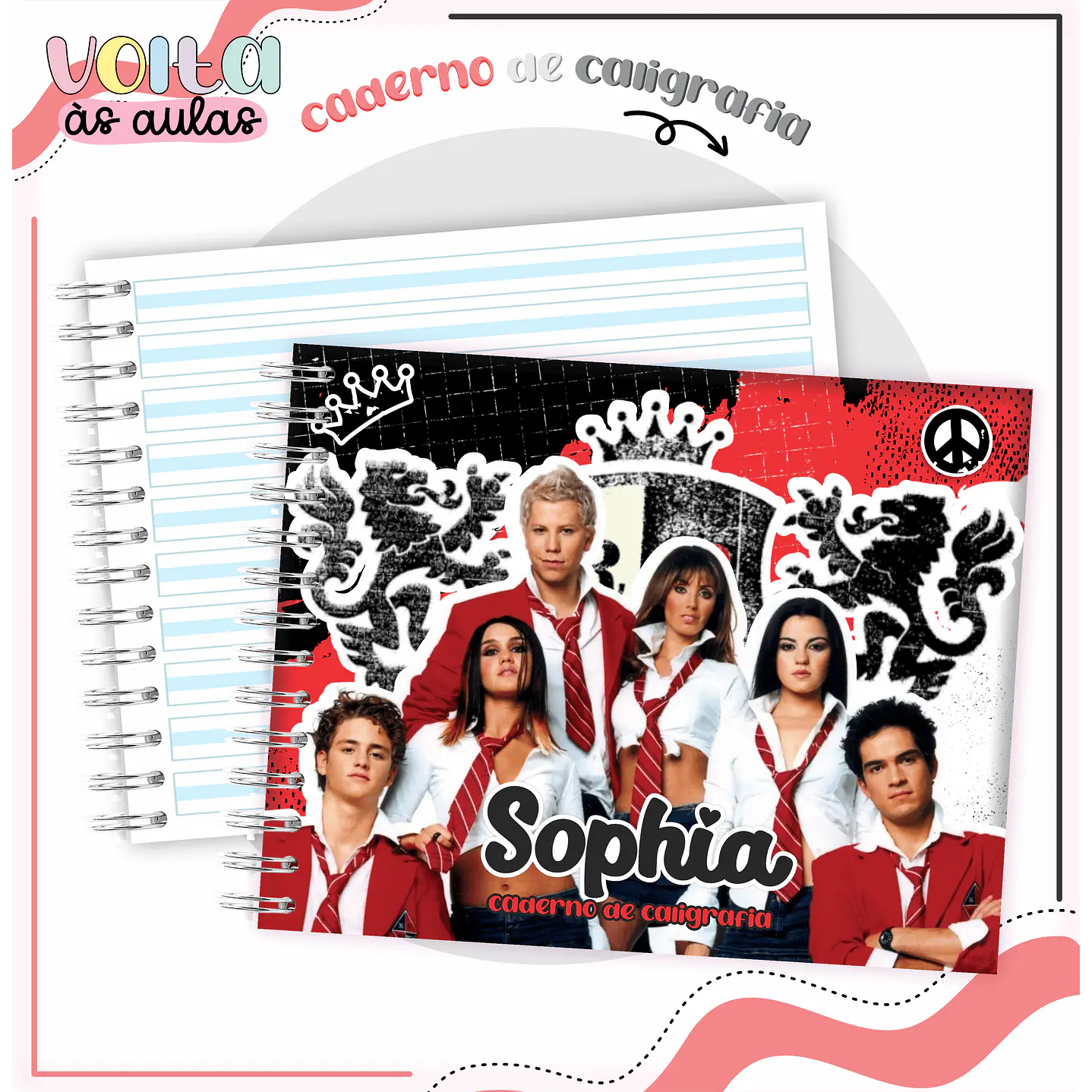 Kit Digital Encadernação Rebelde - Volta às Aulas  7