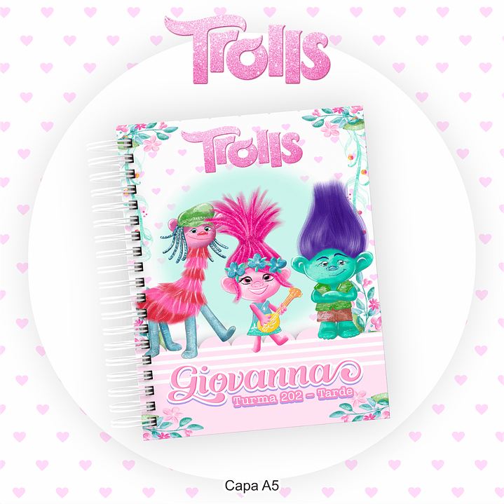 Kit Digital Encadernação Trolls - Volta às Aulas Completo  4